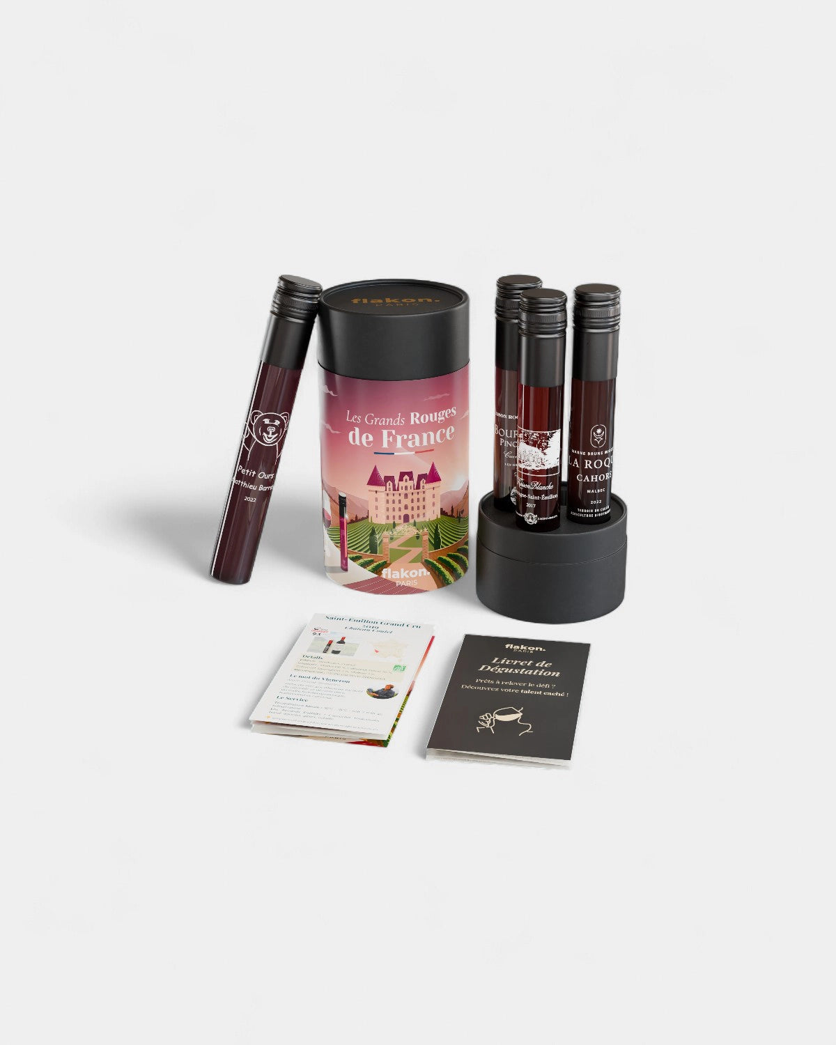 Coffret dégustation 4 flacons de vin à personnaliser - 23