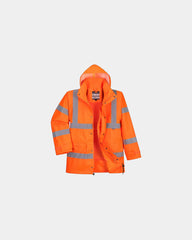 Parka imperméable haute visibilité à personnaliser - Orange