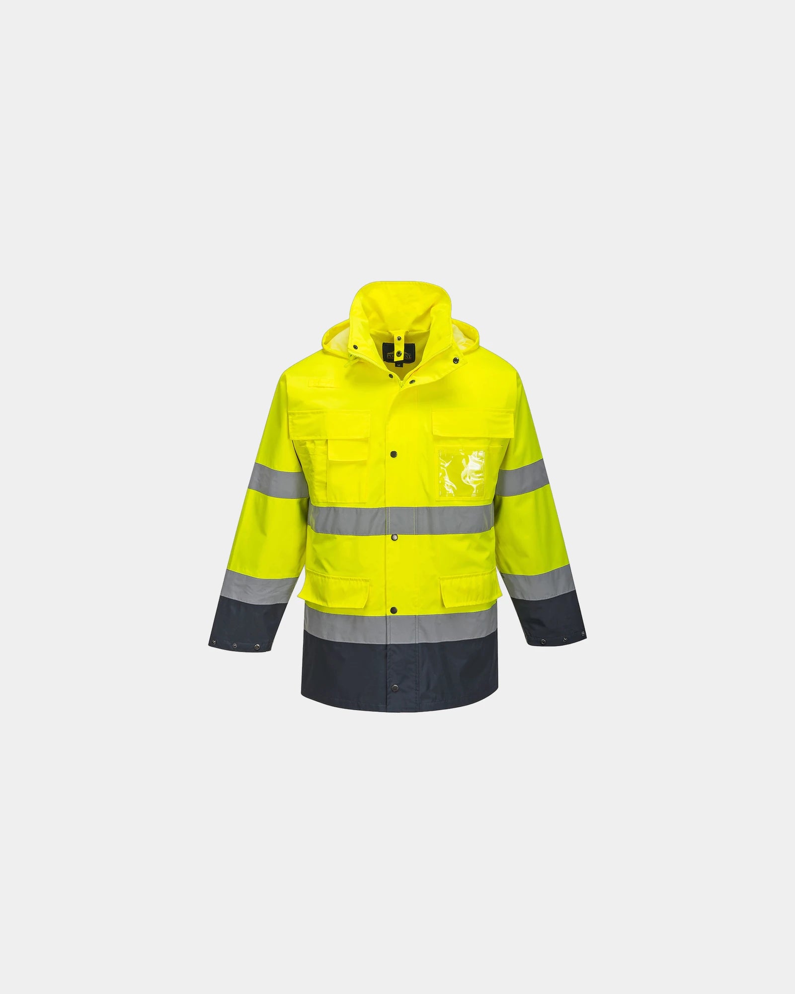 Parka haute visibilité 3 en 1 à personnaliser - Jaune-Bleu Marine