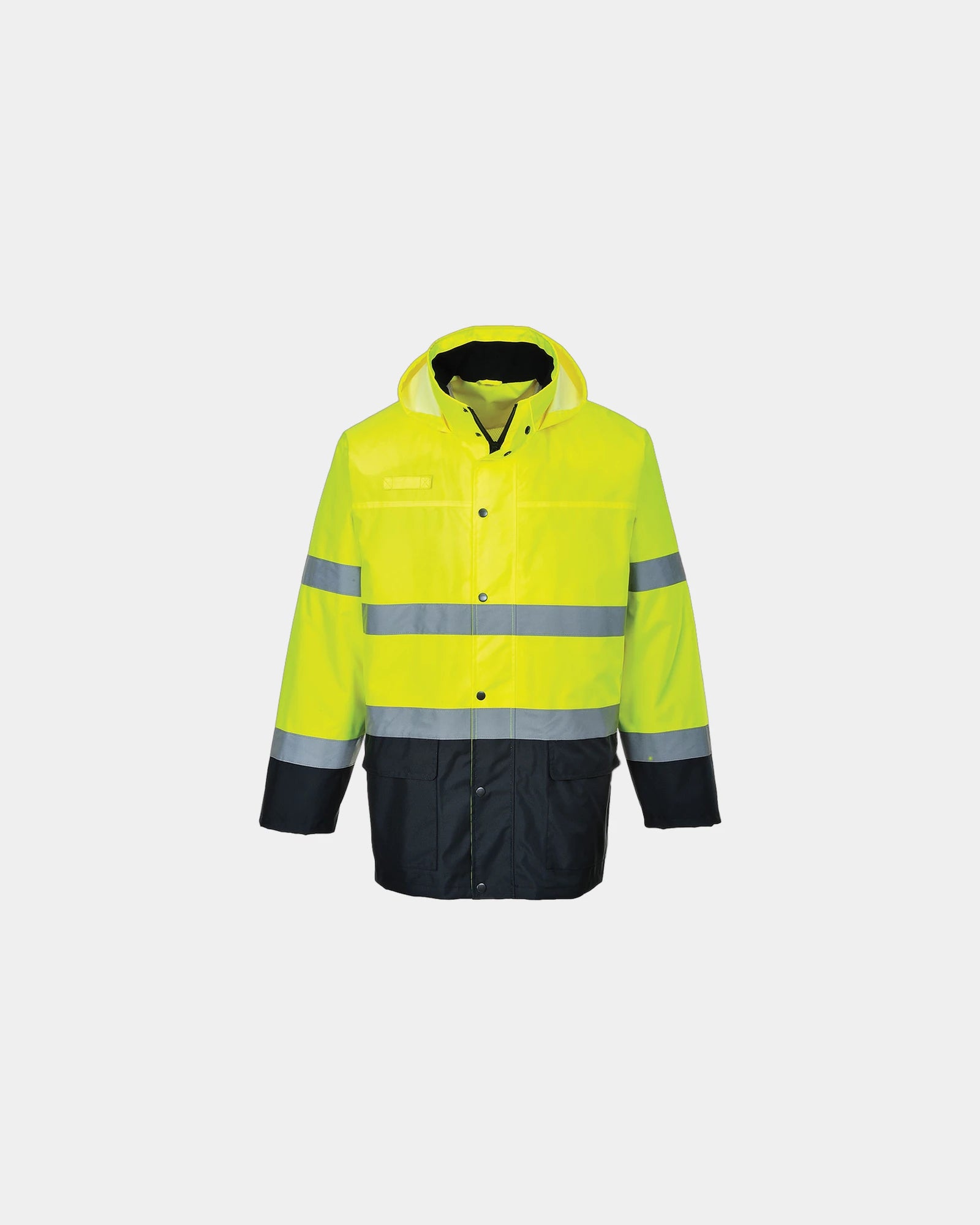 Veste de pluie bicolore à personnaliser - Jaune-Bleu Marine