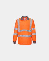 Polo maille nid d'abeille à personnaliser - Orange