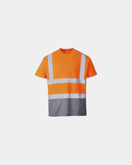 T-shirt bicolore à personnaliser - Orange
