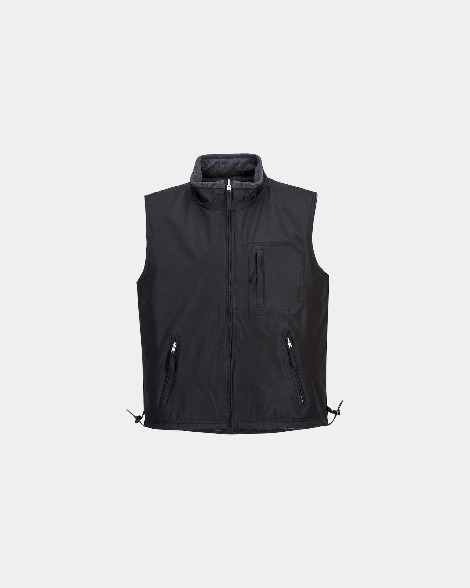 Gilet bodywarmer réversible polyester à personnaliser - Noir-Bleu Ciel