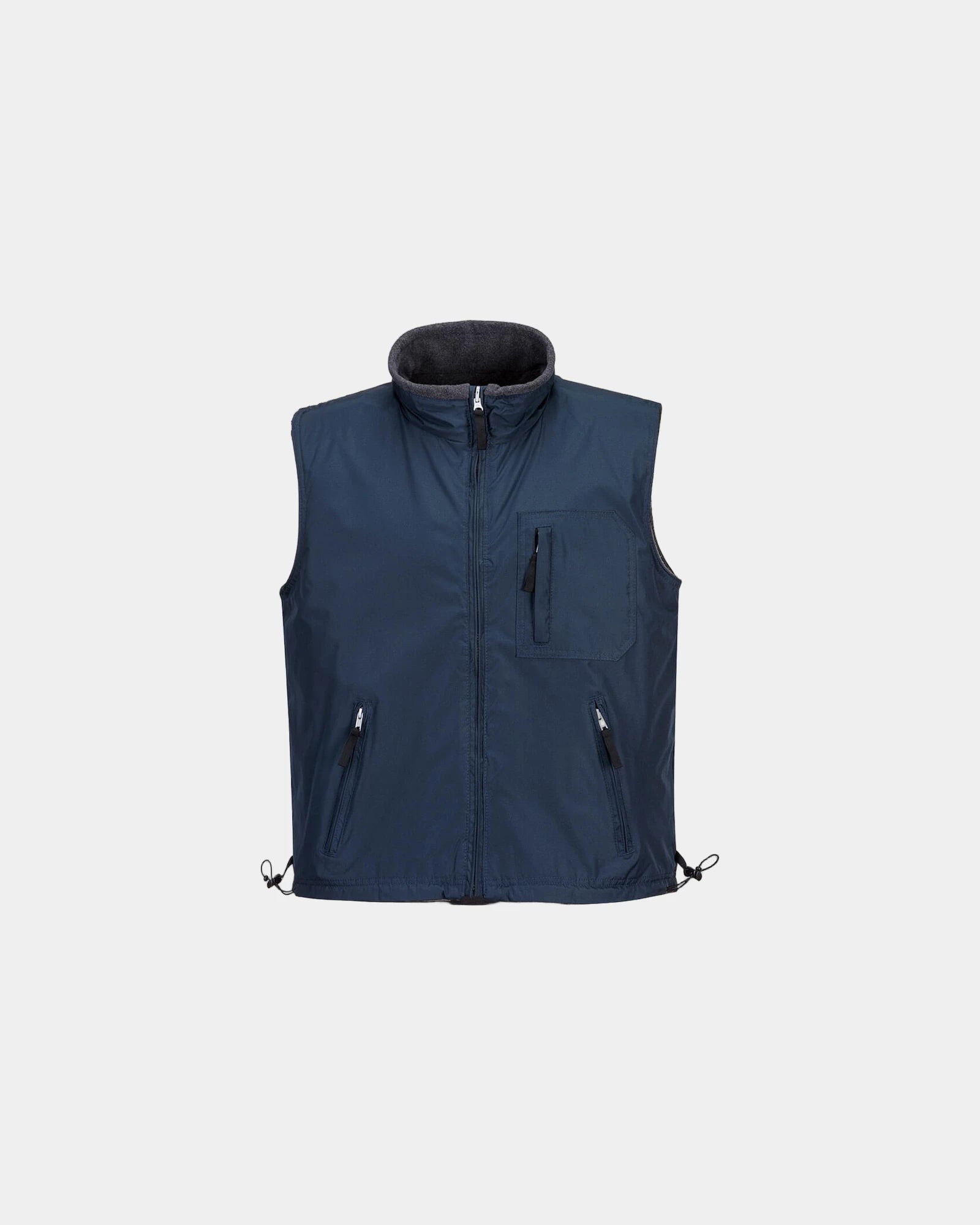 Gilet bodywarmer réversible polyester à personnaliser - Bleu Marine