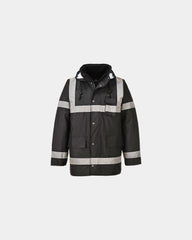 Parka imperméable Iona Lite à personnaliser - Noir-Bleu Ciel