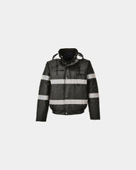 Blouson imperméable Iona Lite à personnaliser - Noir-Bleu Ciel