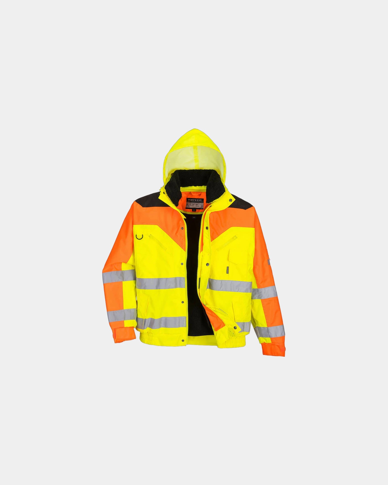 Blouson bicolore polyester Contrast Plus à personnaliser - Jaune