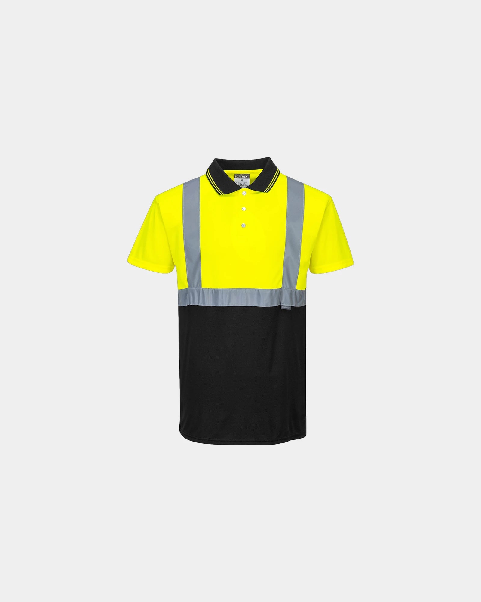 Polo HiVis Bicolore à personnaliser - Jaune-Noir