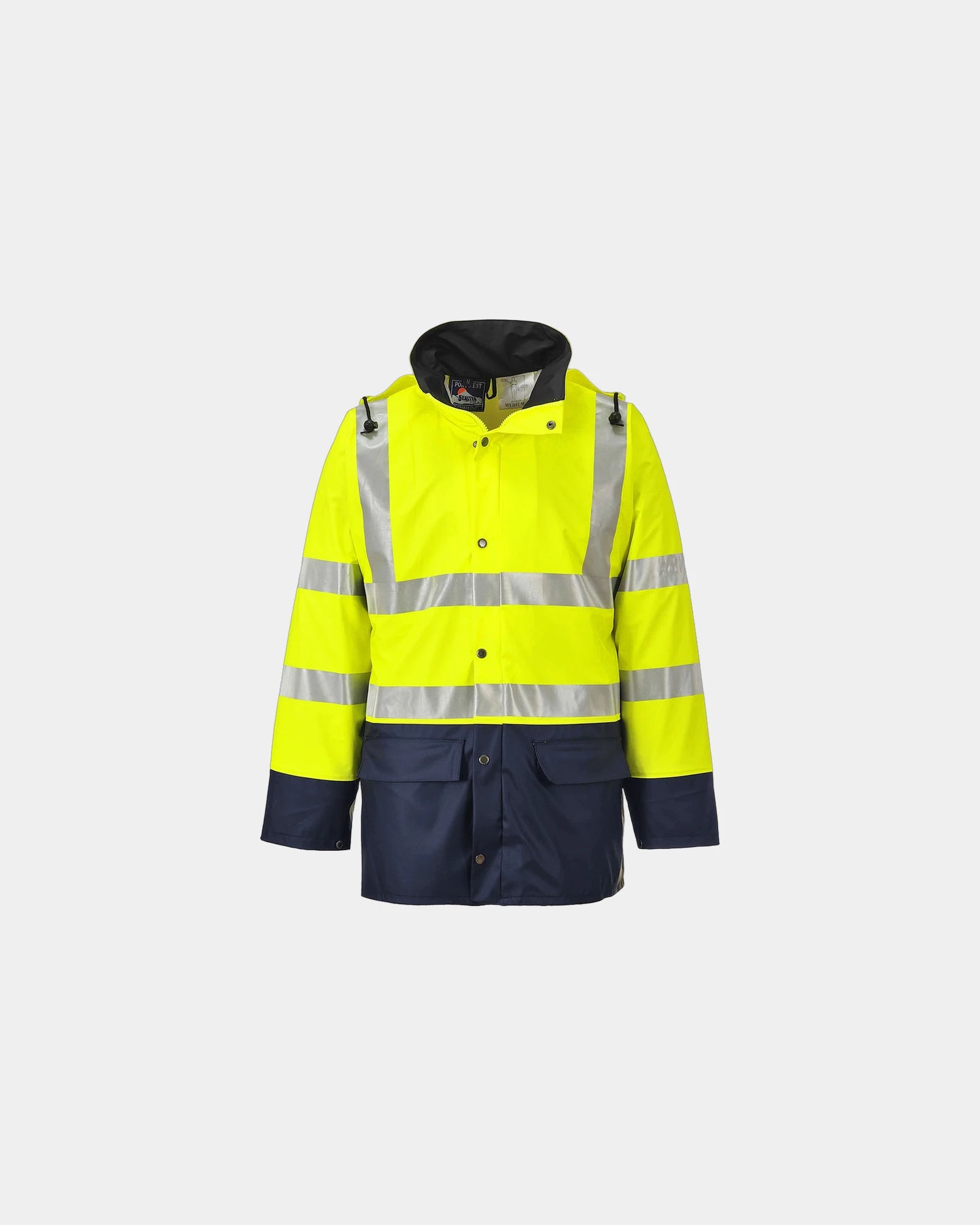 Veste de pluie imperméable Bicolore à personnaliser - Jaune-Bleu Marine