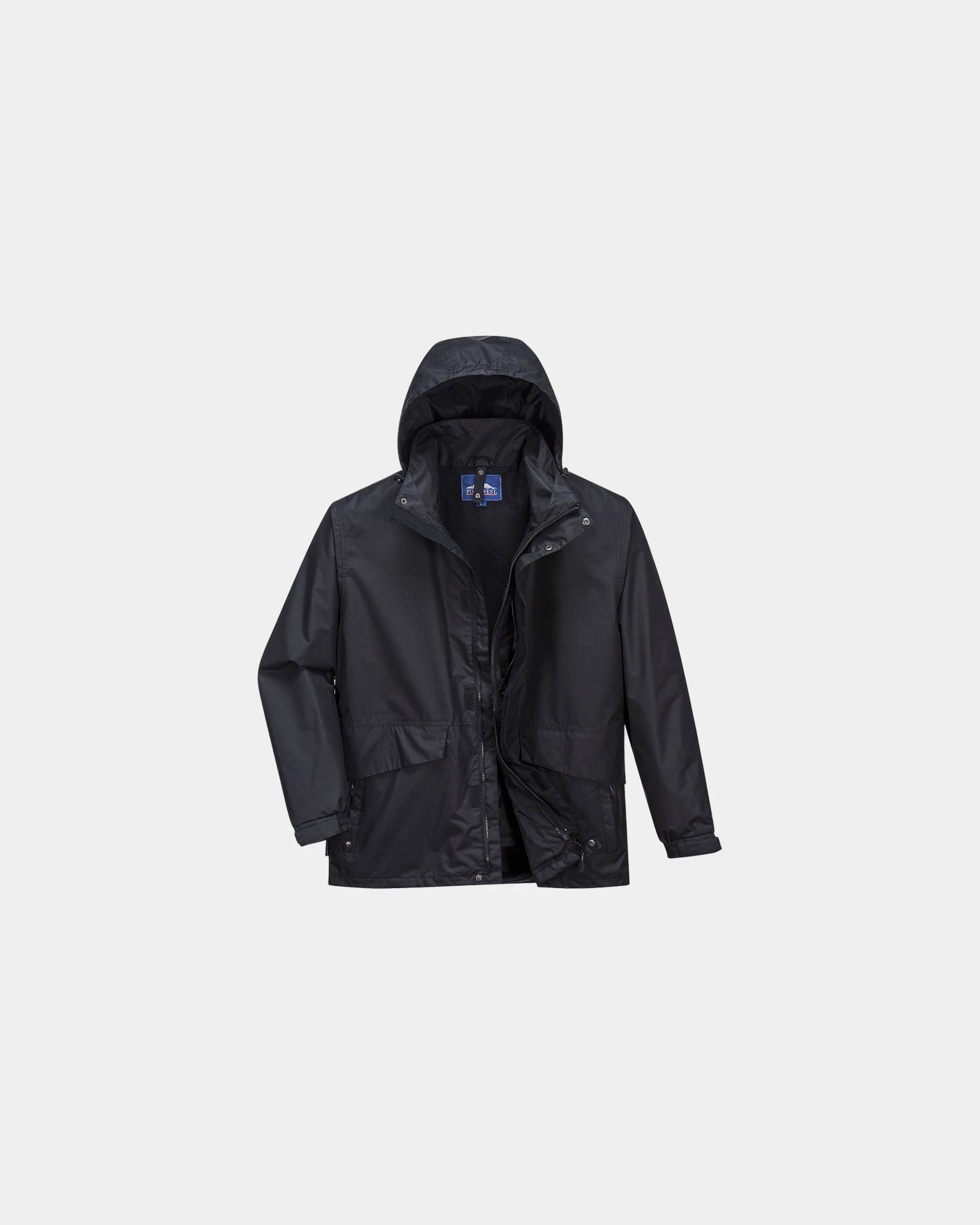 Parka respirante 3 en 1 à personnaliser - Noir-Bleu Ciel