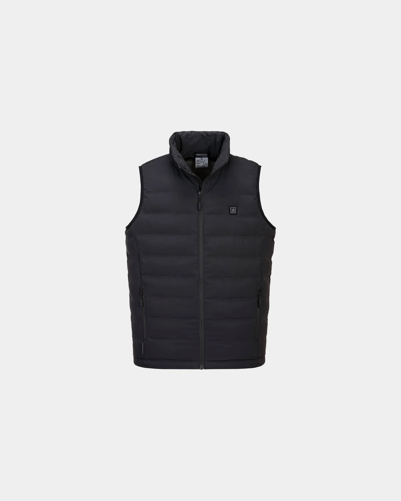 Doudoune sans manche chauffée polycarbonate à personnaliser - Noir-Bleu Ciel
