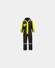 Combinaison hiver imperméable à personnaliser - Noir-Bleu Ciel