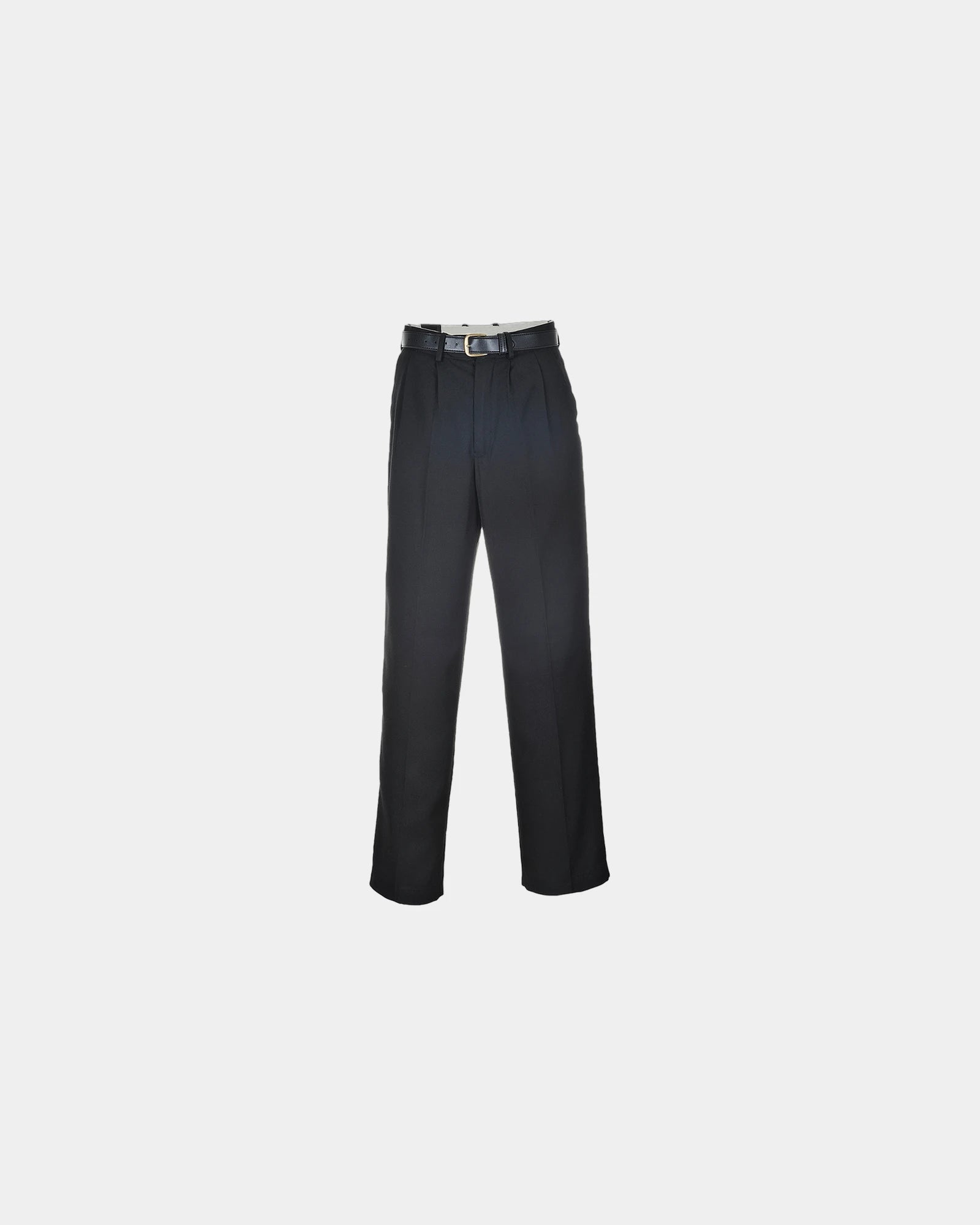 Pantalon de service poly viscose London à personnaliser - Noir-Bleu Ciel
