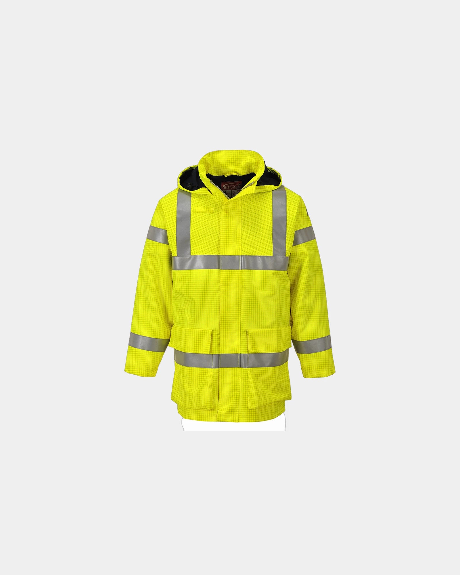 Veste de pluie hi-vis à personnaliser - Jaune