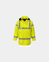 Veste de pluie hi-vis à personnaliser - Jaune