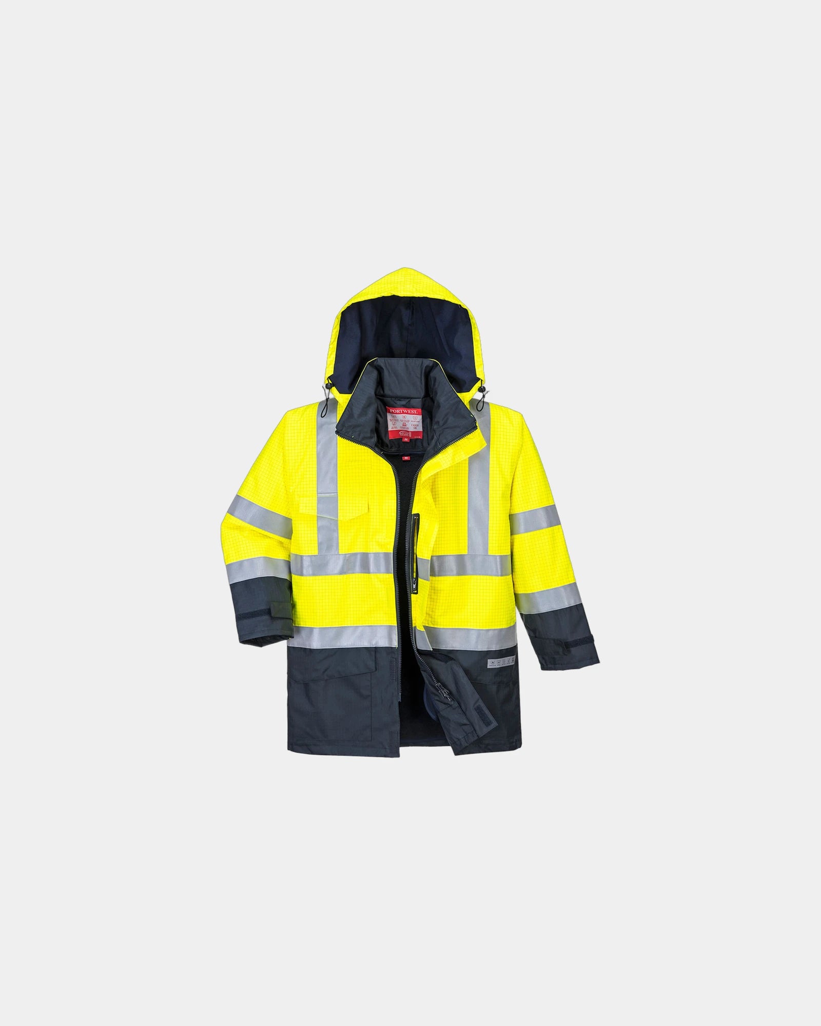Parka Multi-risques HV Bizflame à personnaliser - Jaune-Bleu Marine