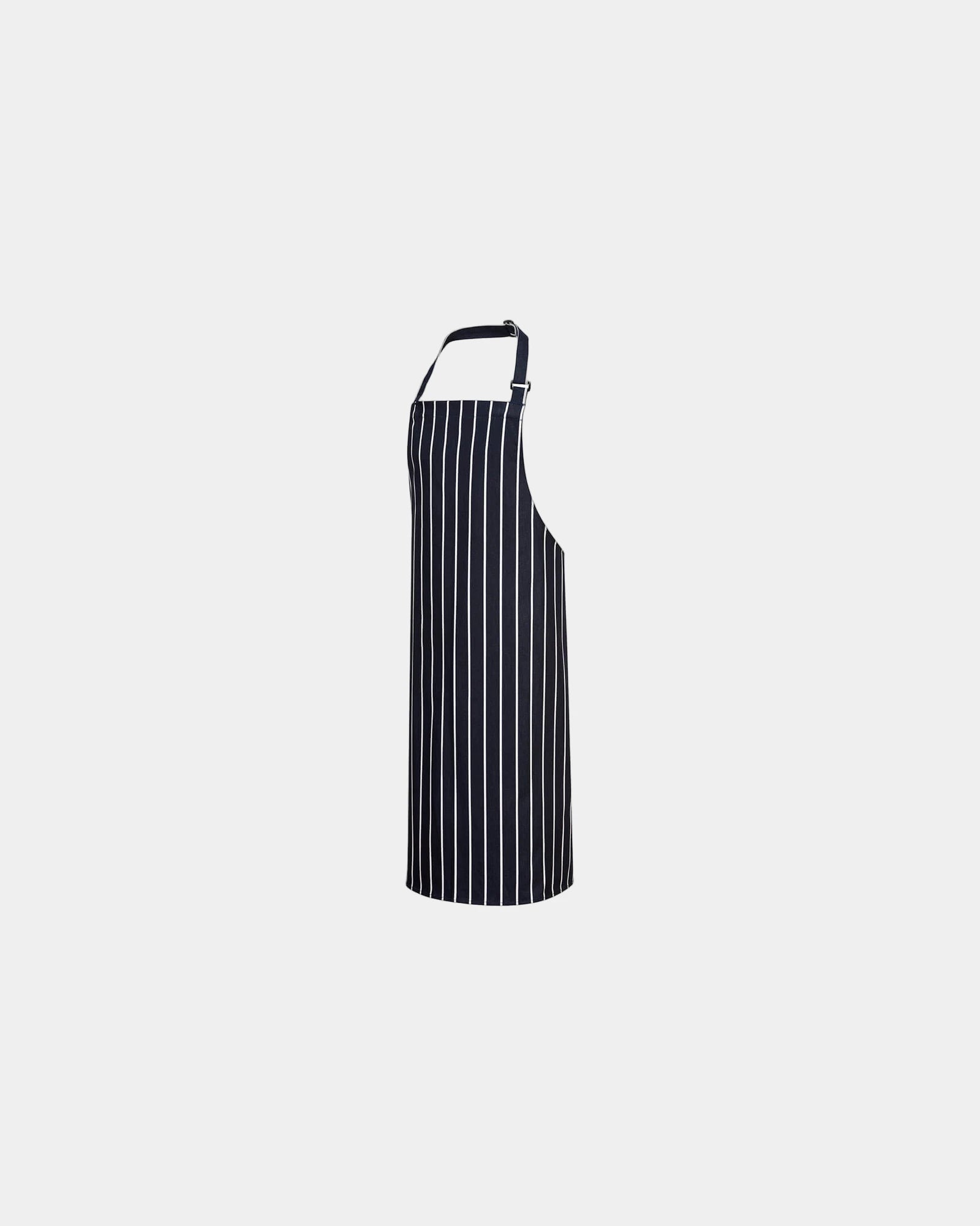 Tablier coton Butcher à personnaliser - Bleu Marine-Blanc
