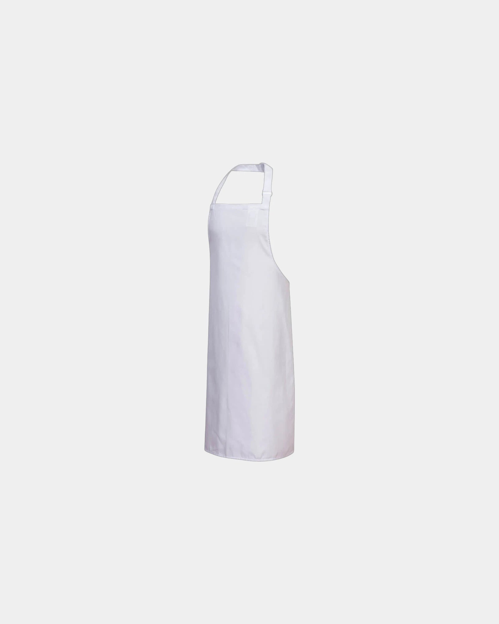 Tablier à bavette Polycoton à personnaliser - Blanc