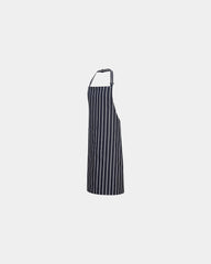 Tablier bavette coton rayé à personnaliser - Bleu Marine