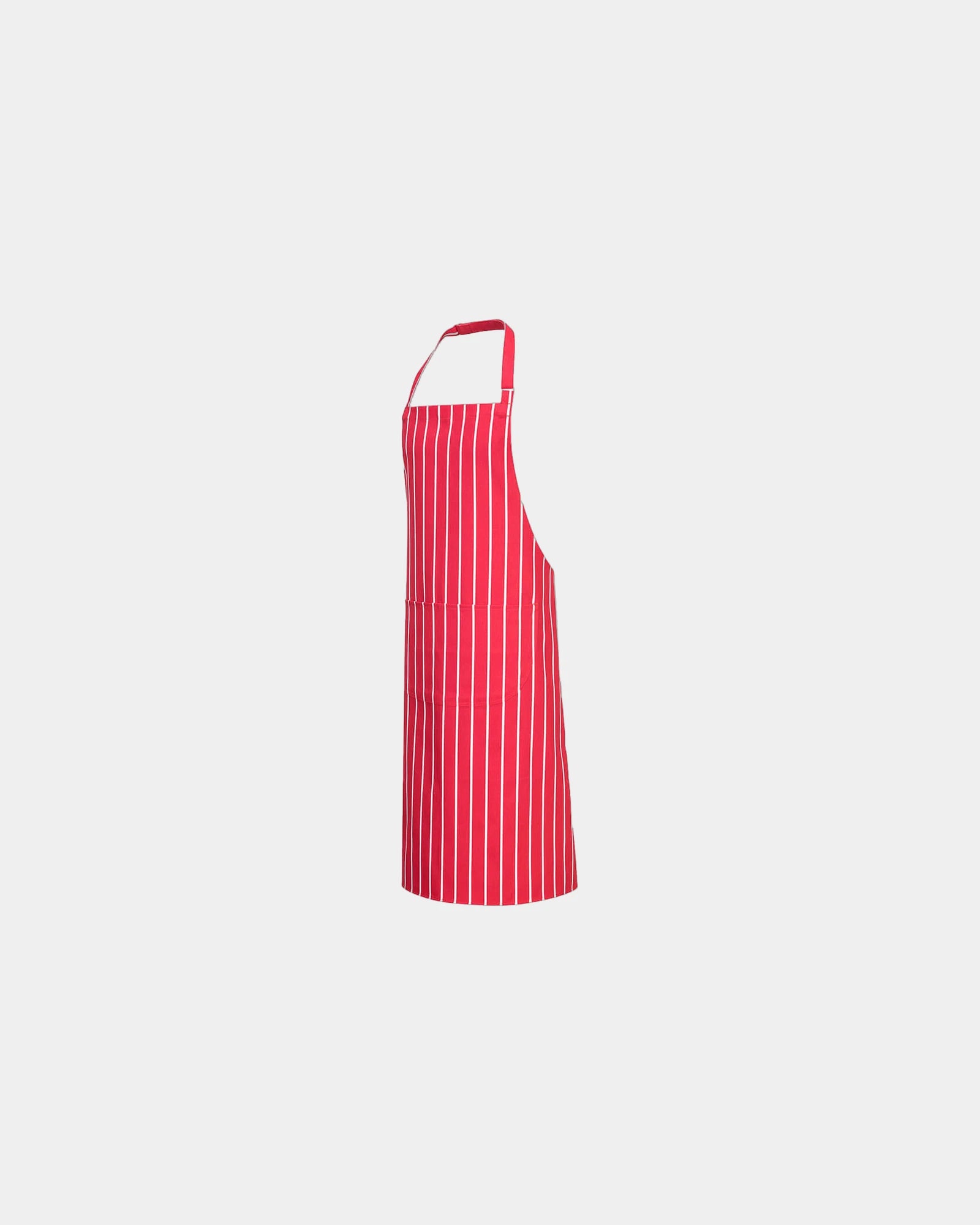 Tablier bavette coton rayé à personnaliser - Bleu Foncé