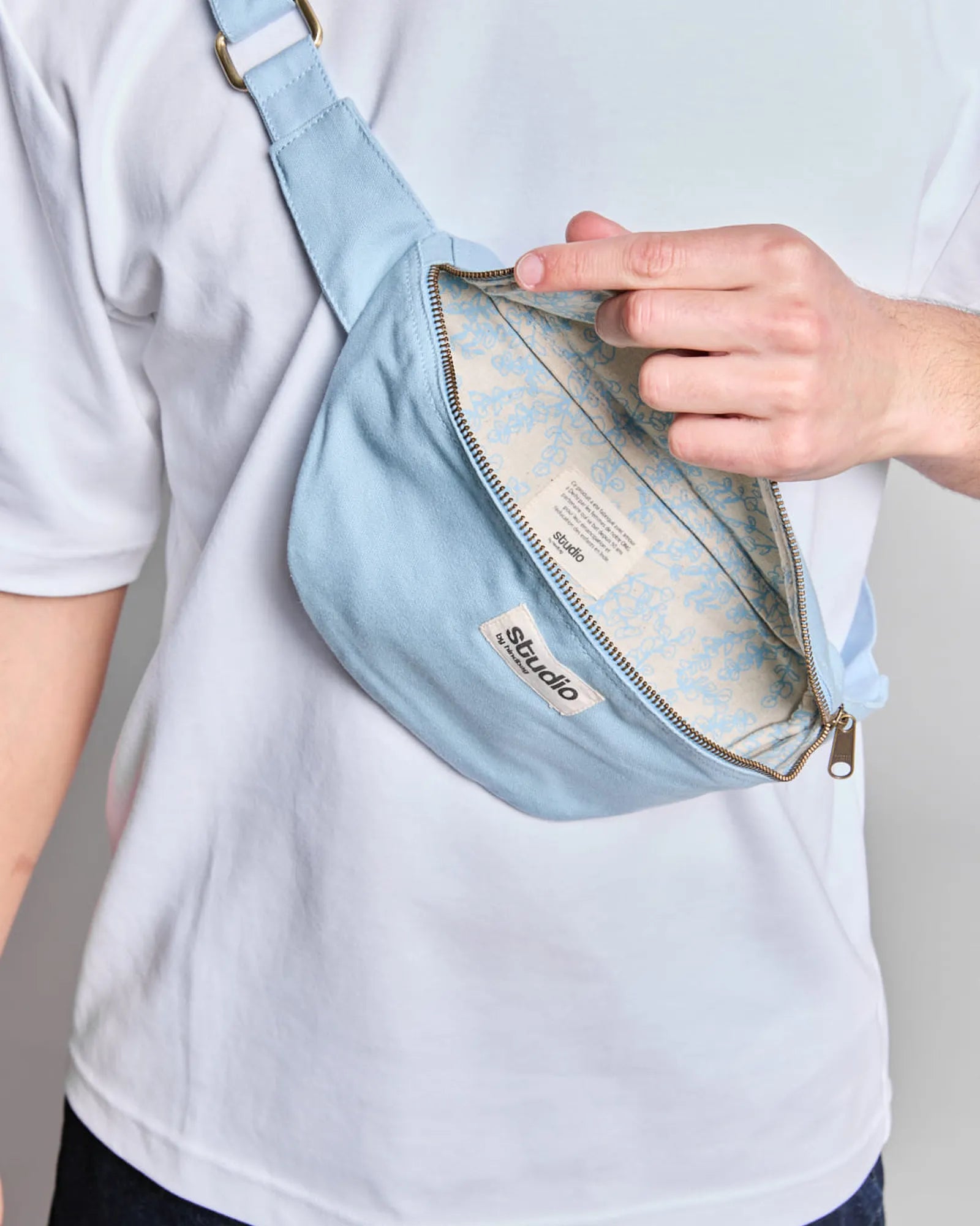 Sac banane coton bio Hindbag Valentine à personnaliser - 11