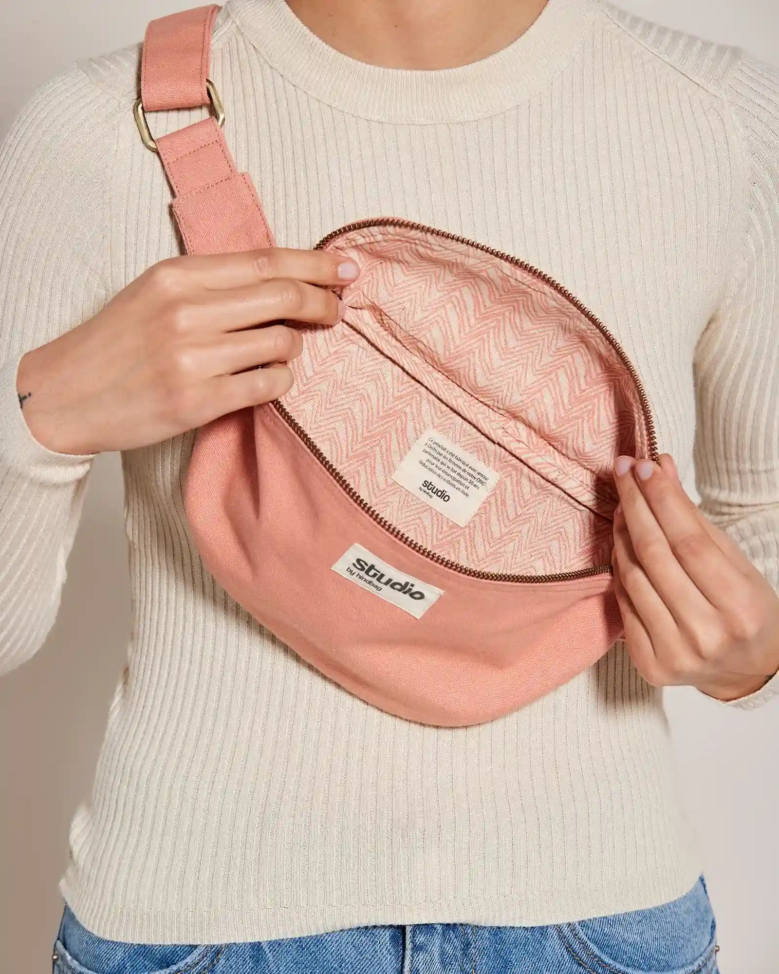 Sac banane coton bio Hindbag Valentine à personnaliser - 23