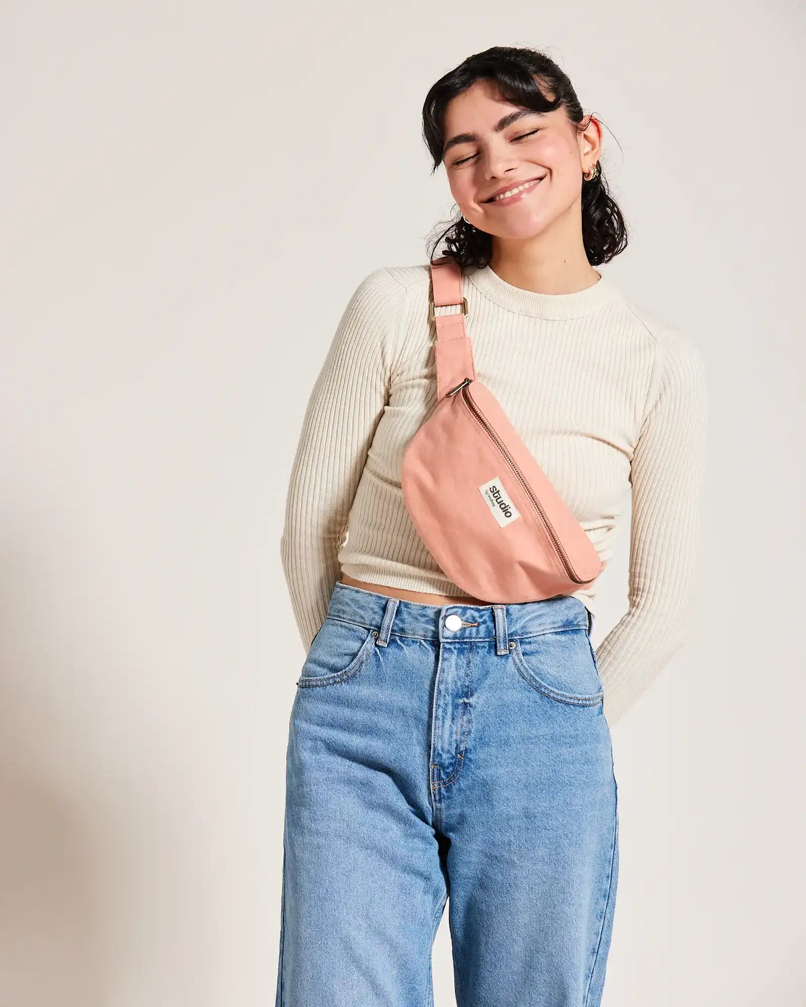 Sac banane coton bio Hindbag Valentine à personnaliser - 24