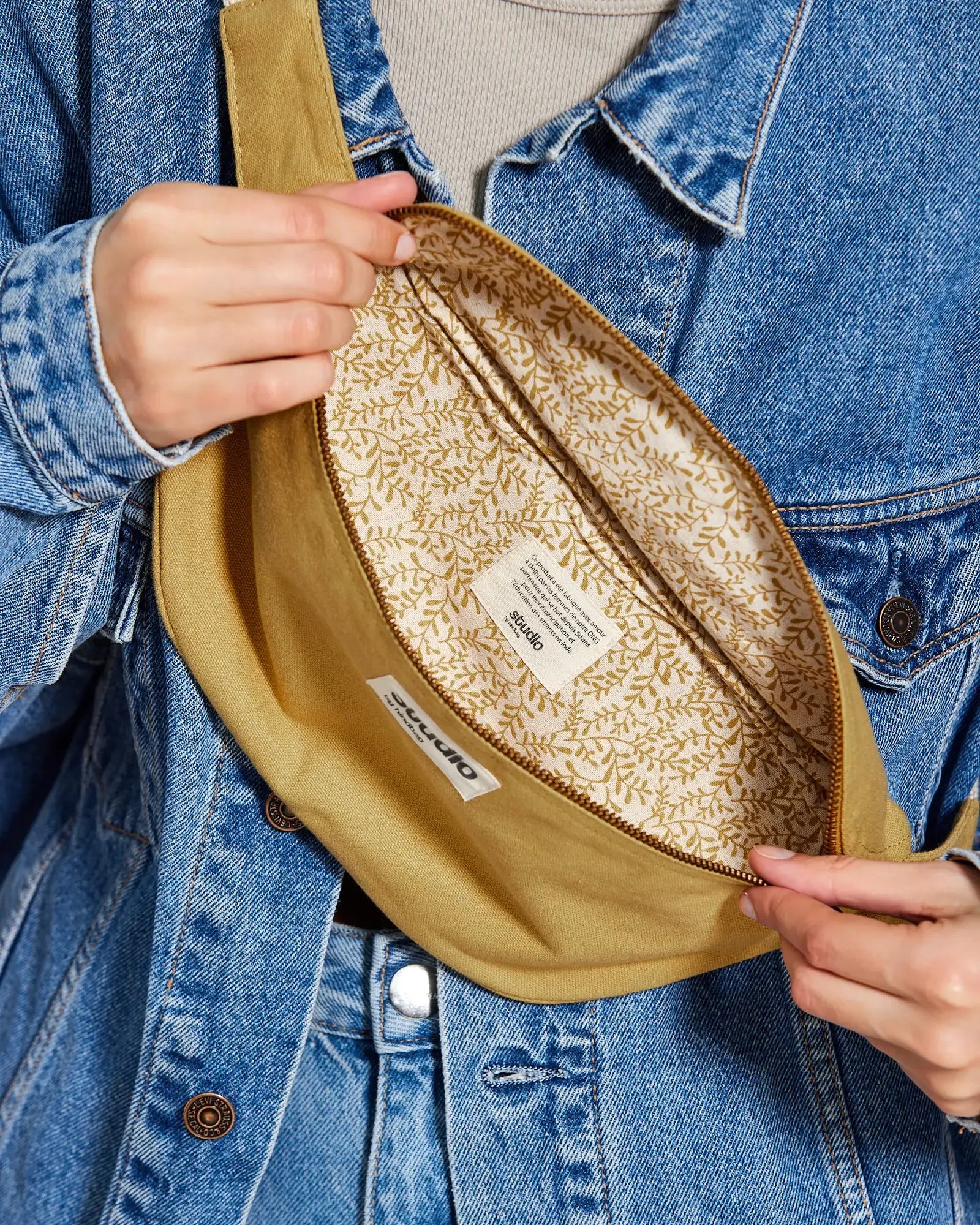 Sac banane coton bio Hindbag Antoine à personnaliser