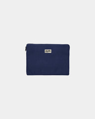 Housse ordinateur coton bio Hindbag Léo 15" à personnaliser - Navy