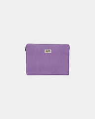 Housse ordinateur coton bio Hindbag Léo 15" à personnaliser - Lavender