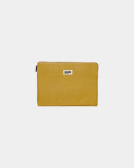 Housse ordinateur coton bio Hindbag Léo 15" à personnaliser - Ochre