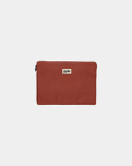 Housse ordinateur coton bio Hindbag Léo 15" à personnaliser - Brick Red