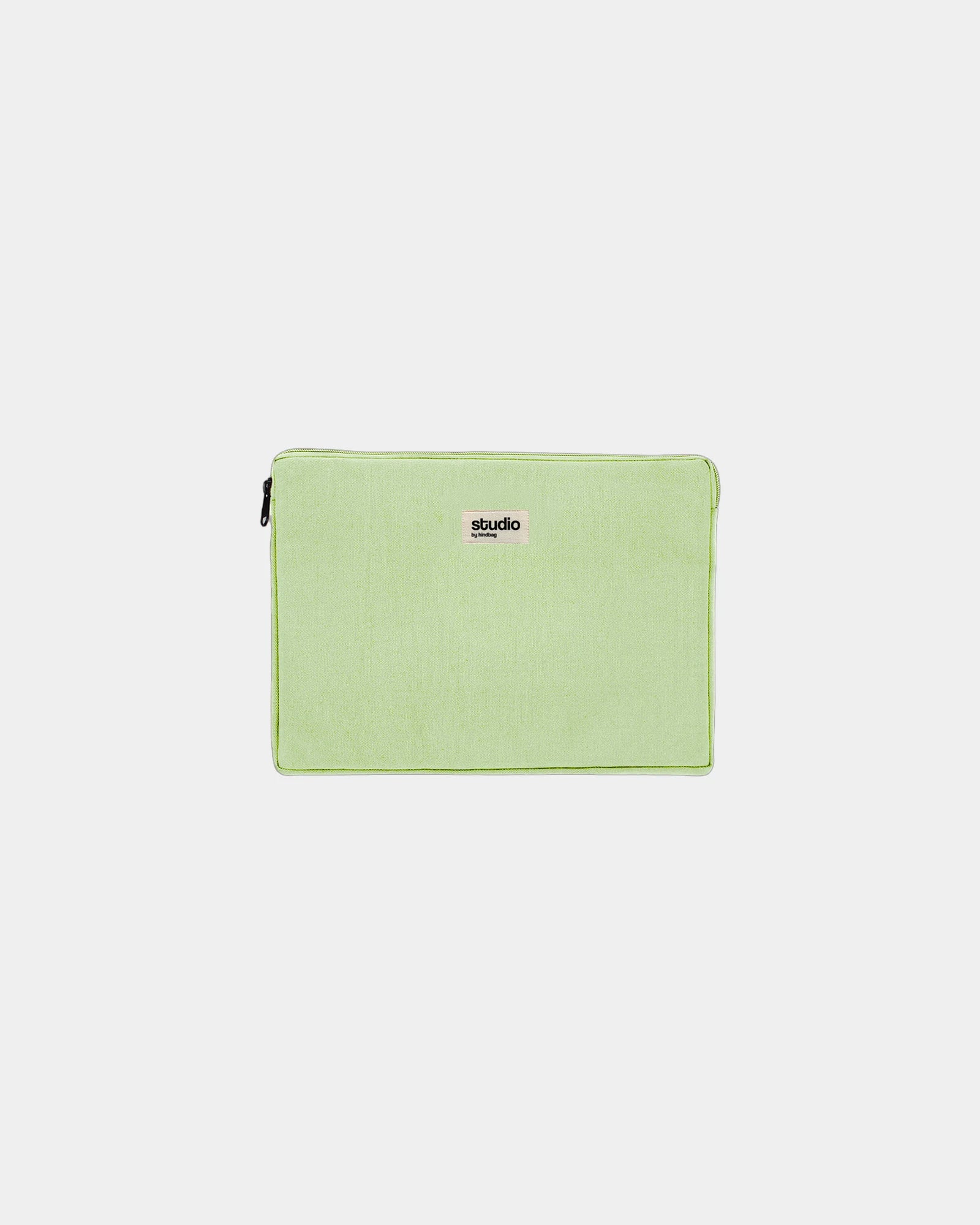 Housse ordinateur coton bio Hindbag Léo 15" à personnaliser - Mint