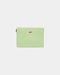 Housse ordinateur coton bio Hindbag Léo 15" à personnaliser - Mint
