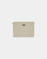 Housse ordinateur coton bio Hindbag Léo 15" à personnaliser - Jute
