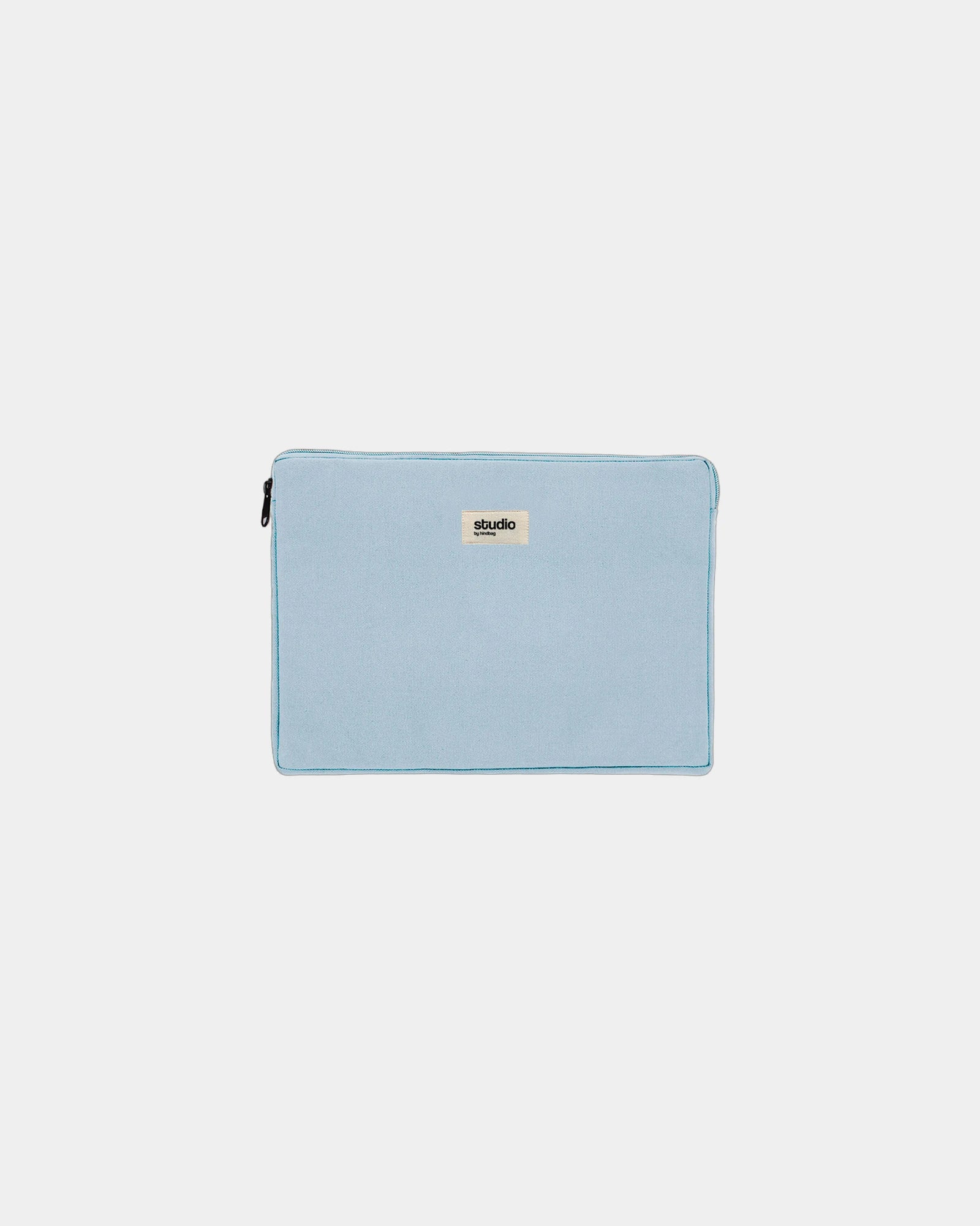Housse ordinateur coton bio Hindbag Léo 13" à personnaliser - Azure