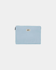 Housse ordinateur coton bio Hindbag Léo 13" à personnaliser - Azure