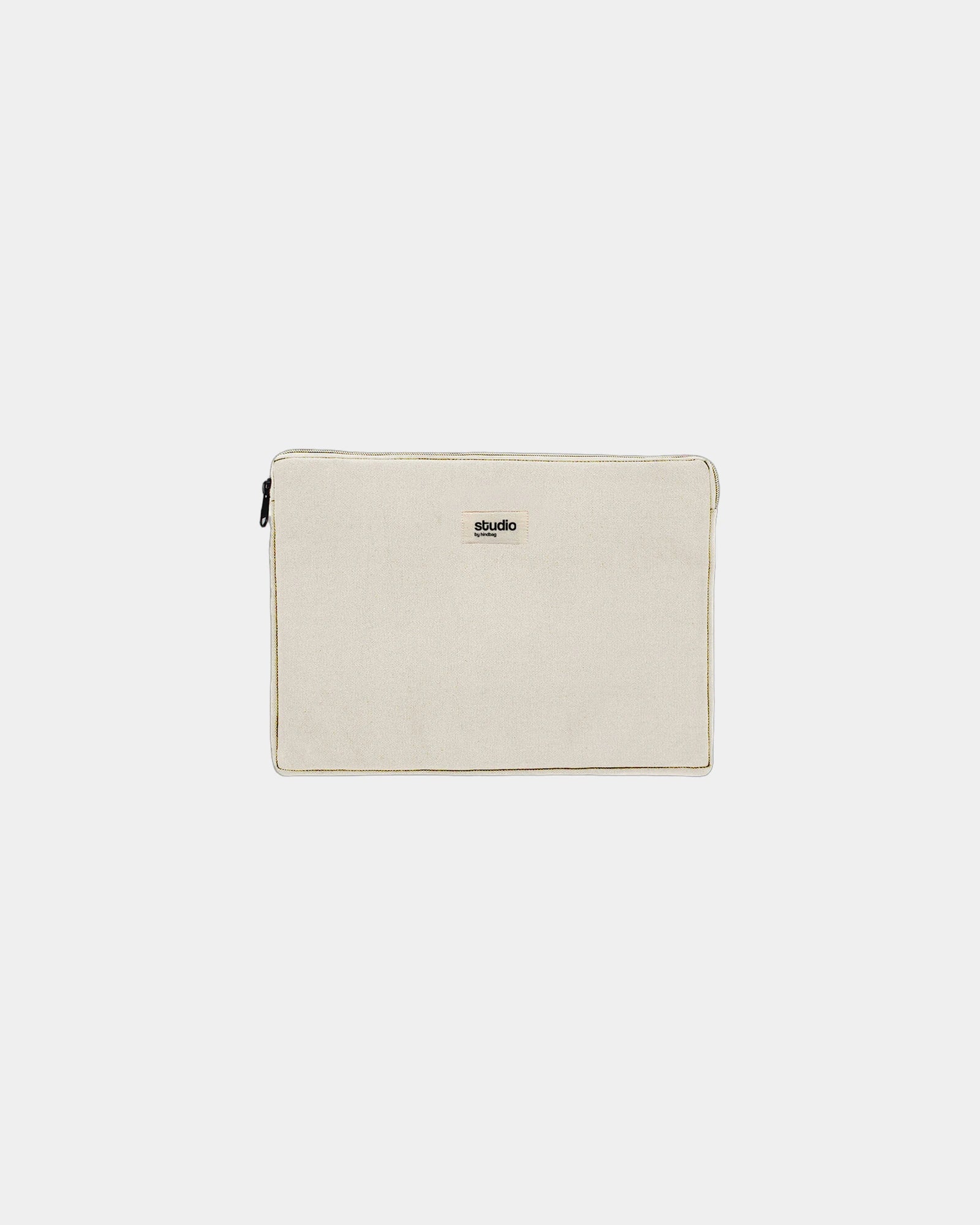 Housse ordinateur coton bio Hindbag Léo 13" à personnaliser - Ecru