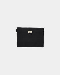 Housse ordinateur coton bio Hindbag Léo 13" à personnaliser - Black