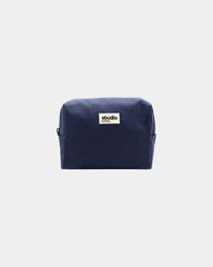 Trousse coton bio GOTS Hindbag Estelle M à personnaliser - Navy