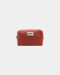 Trousse coton bio Hindbag Estelle S à personnaliser - Brick Red