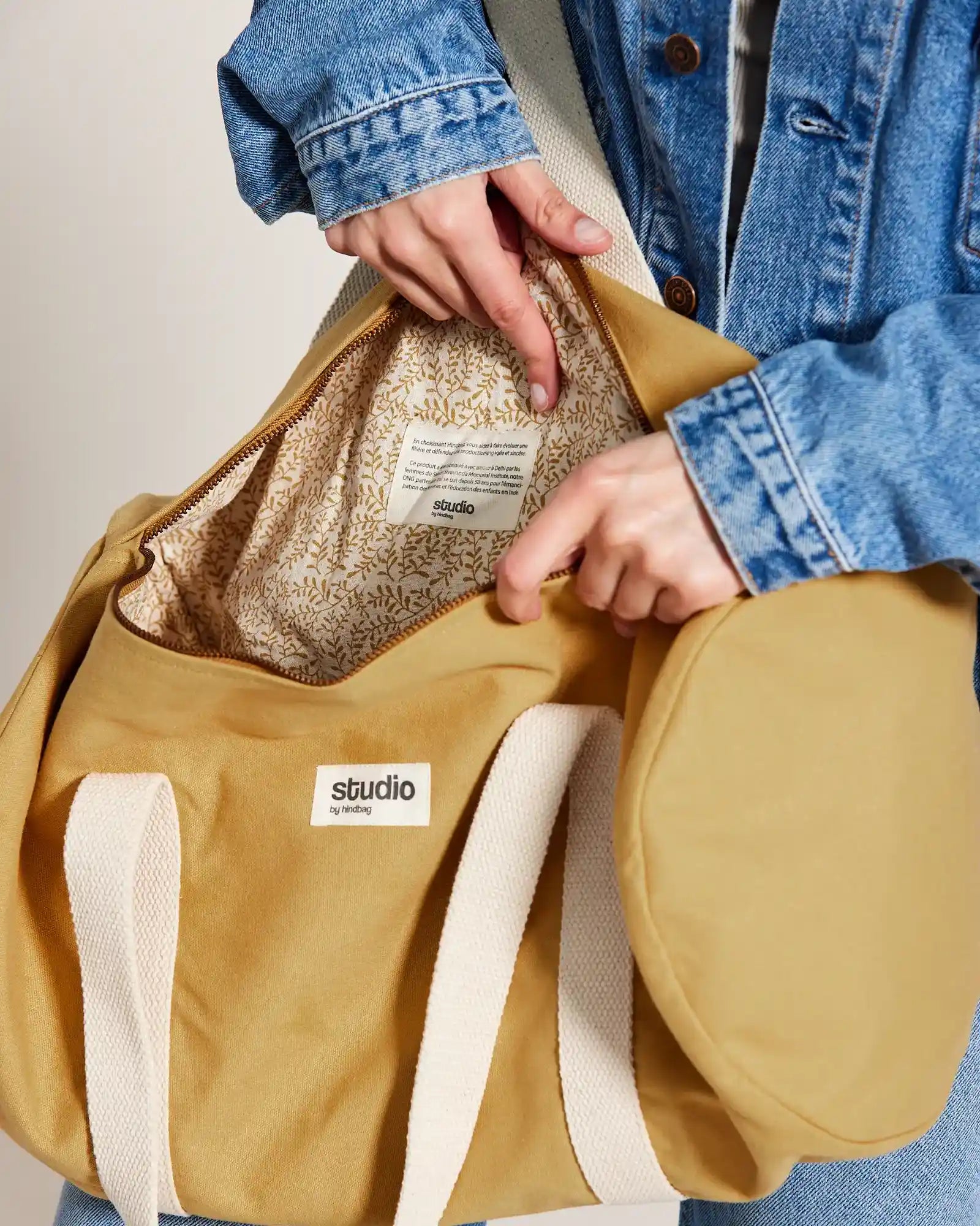 Sac polochon coton bio Hindbag Sam à personnaliser - 25