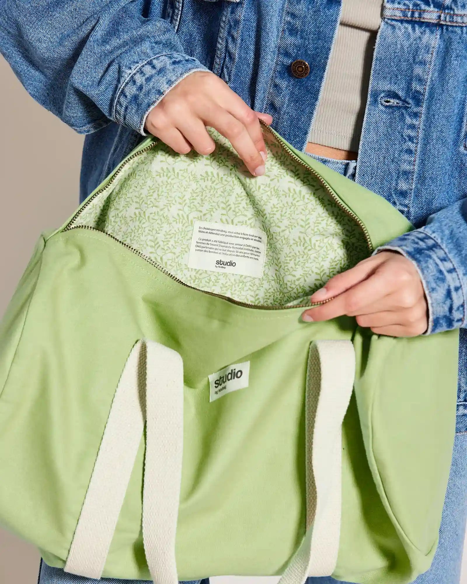 Sac polochon coton bio Hindbag Sam à personnaliser - 19