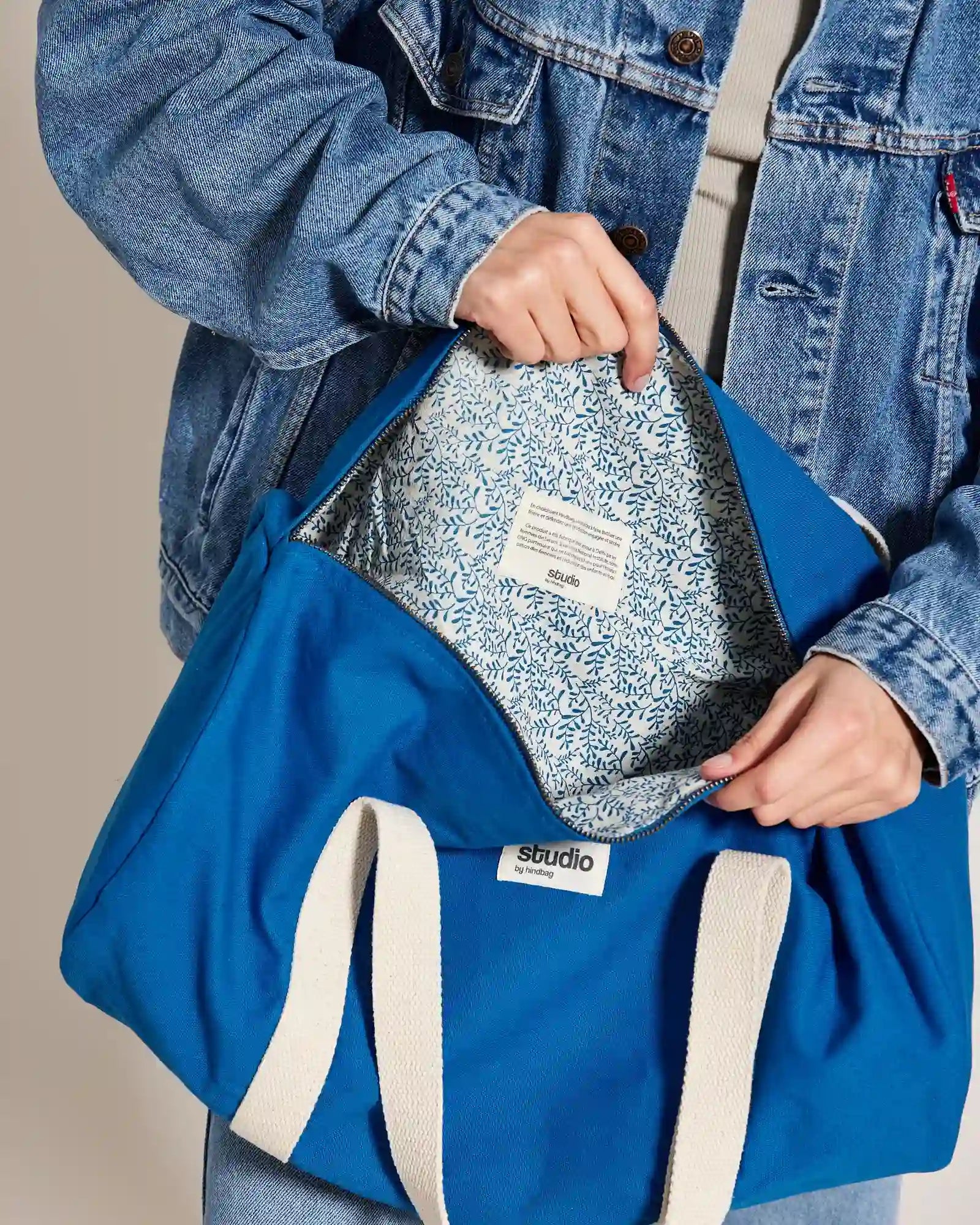 Sac polochon coton bio Hindbag Sam à personnaliser - 9