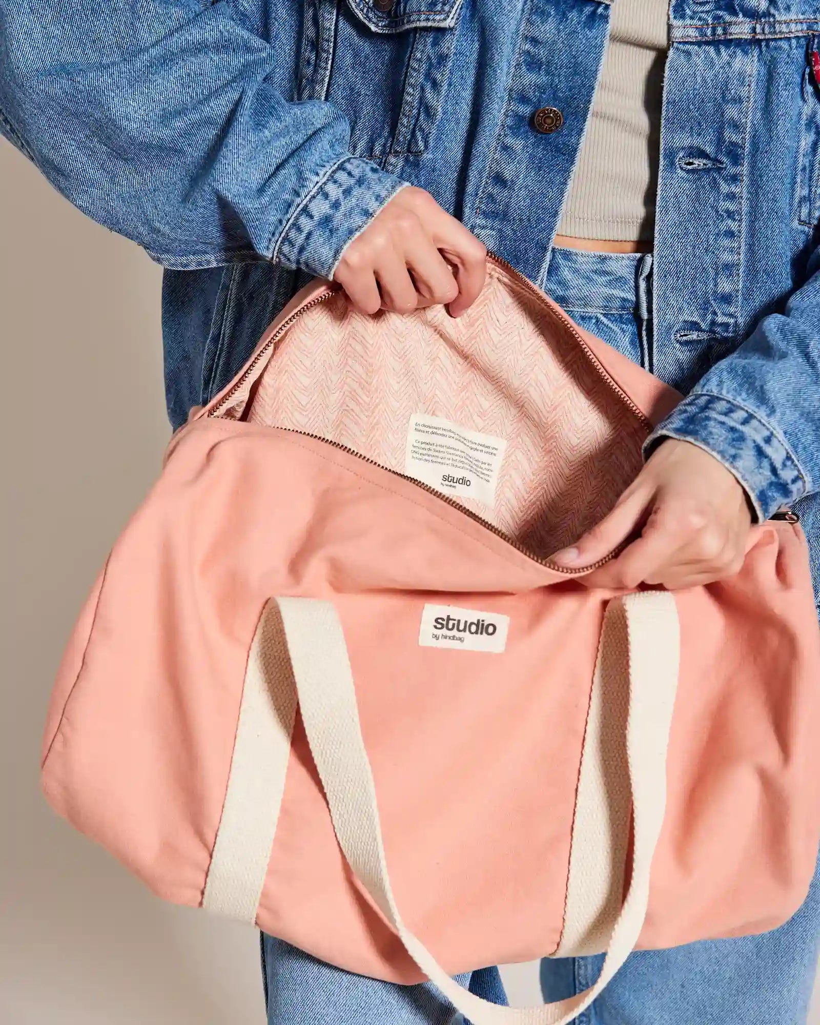 Sac polochon coton bio Hindbag Sam à personnaliser - 23