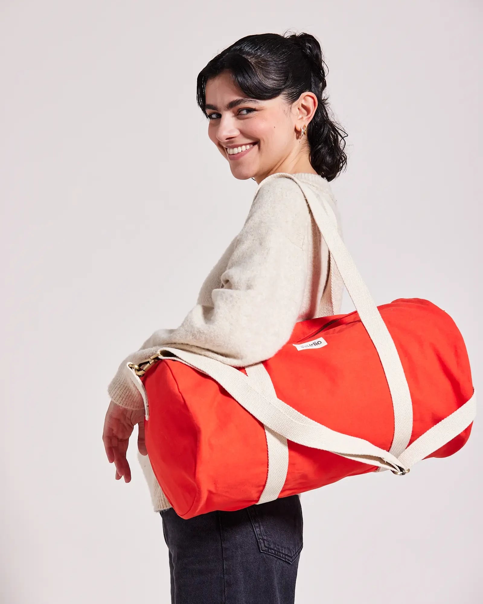 Sac polochon coton bio Hindbag Sam à personnaliser - 14