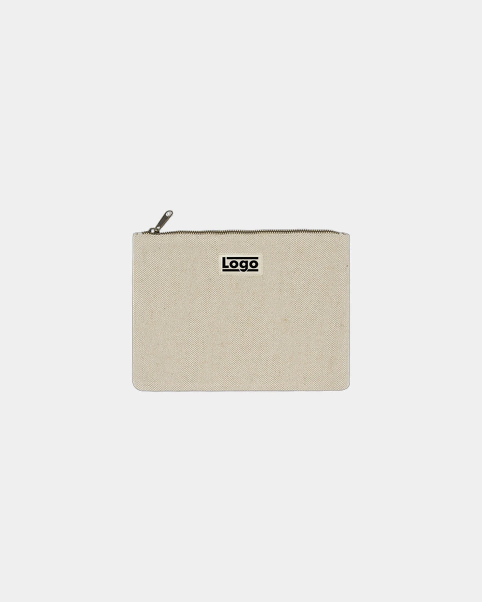 Pochette coton bio GOTS Hindbag Colette M à personnaliser - Jute