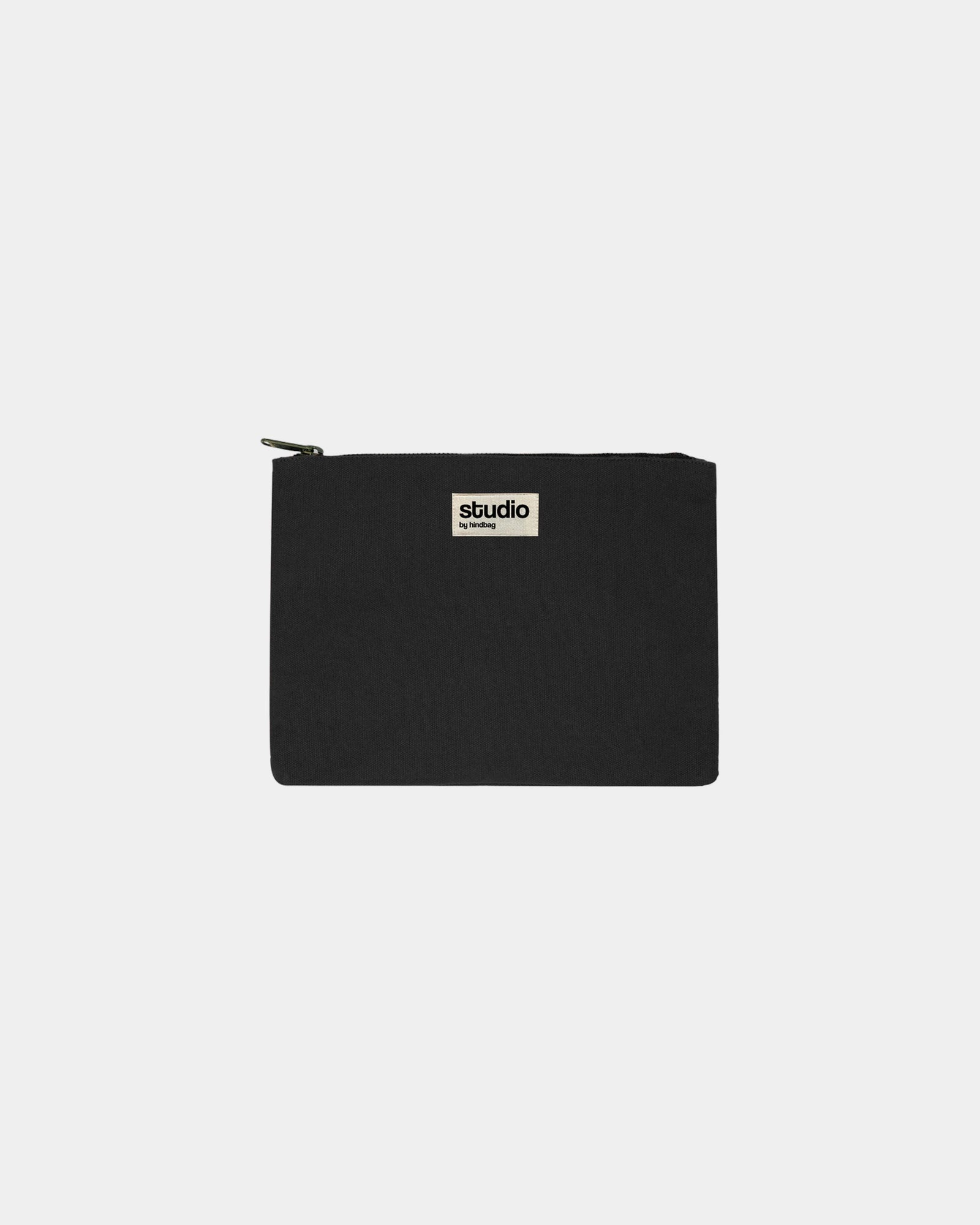 Pochette coton bio GOTS Hindbag Colette M à personnaliser - Black