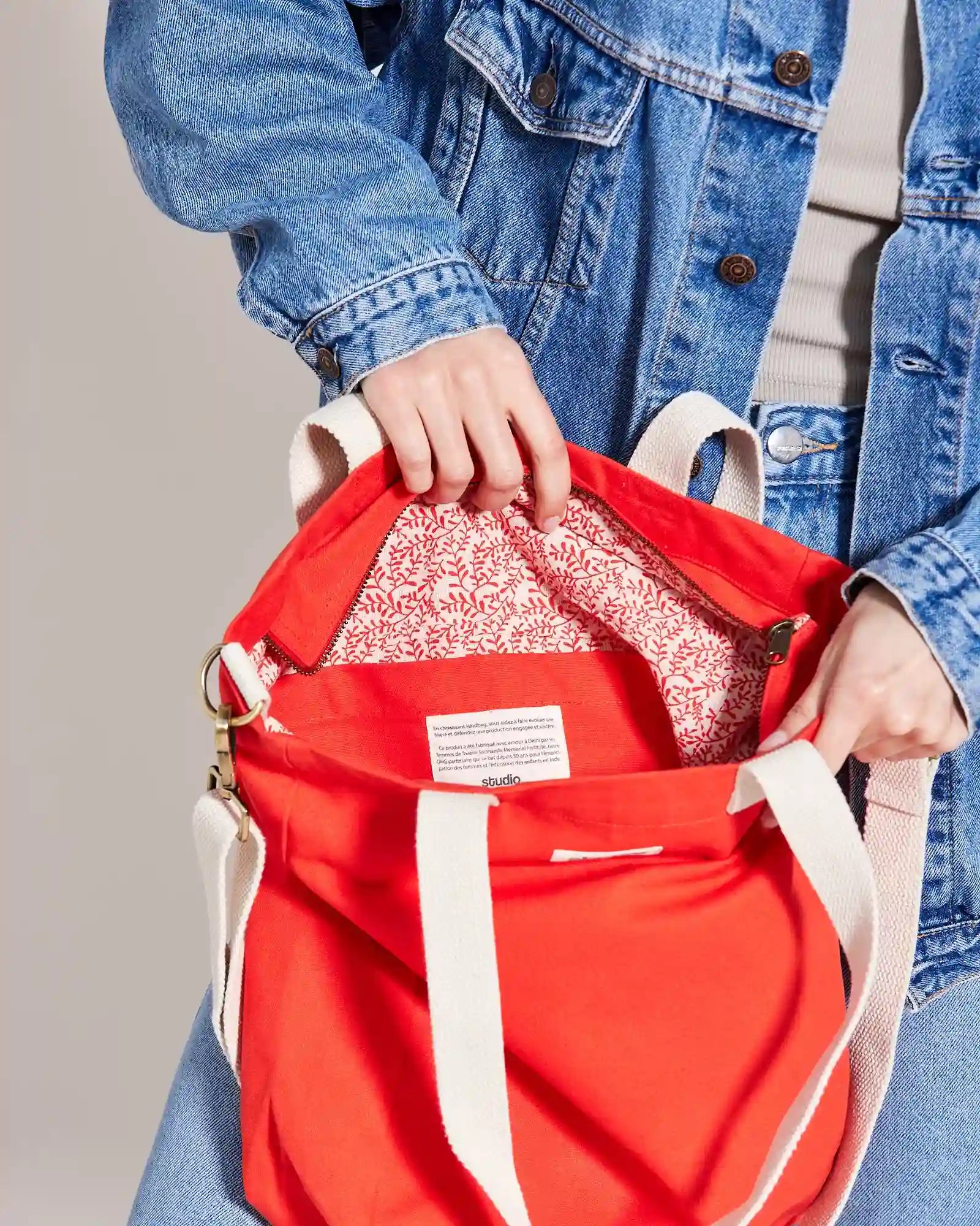 Sac cabas coton bio Hindbag Evan à personnaliser - 13