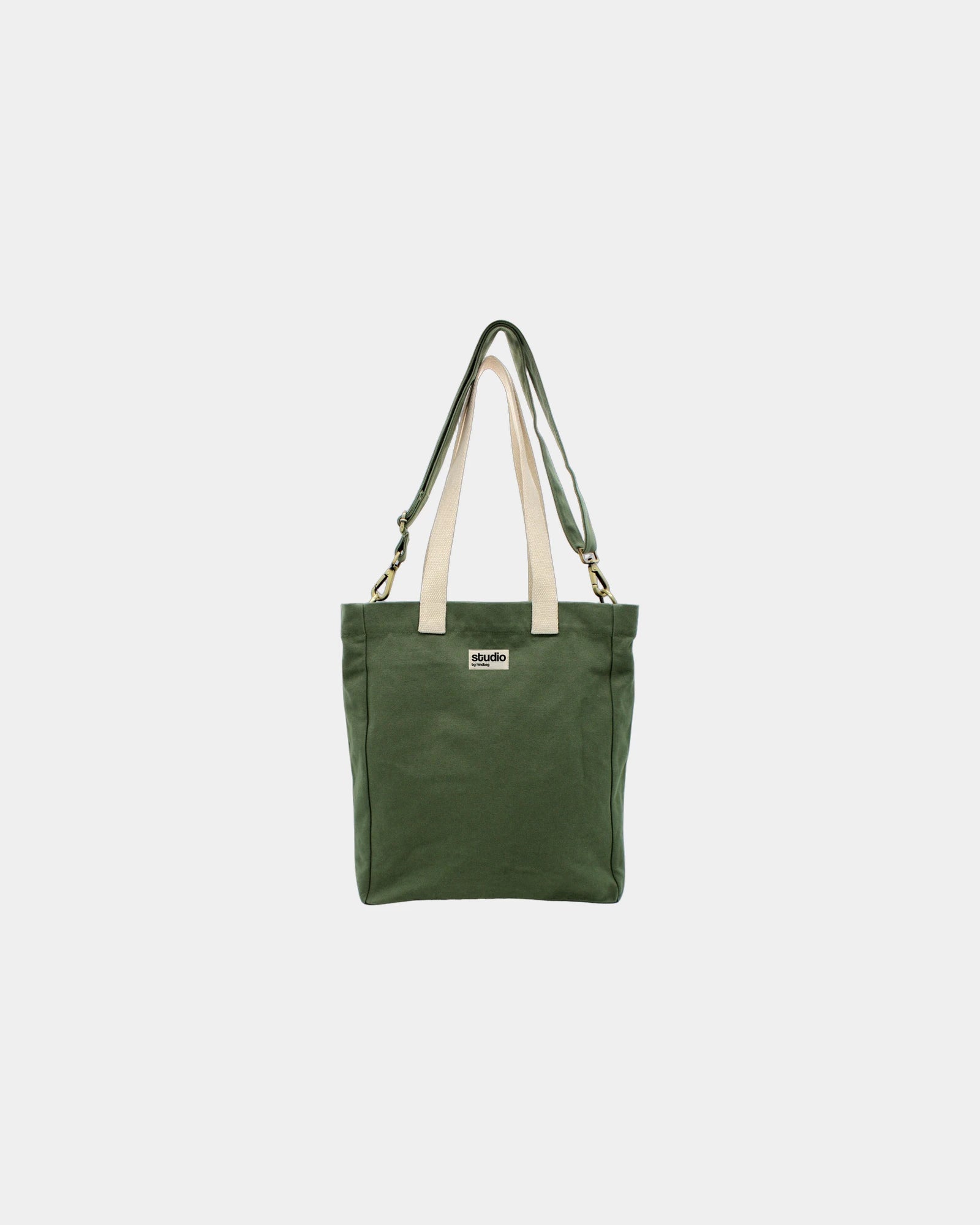Sac cabas coton bio Hindbag Evan à personnaliser - Olive